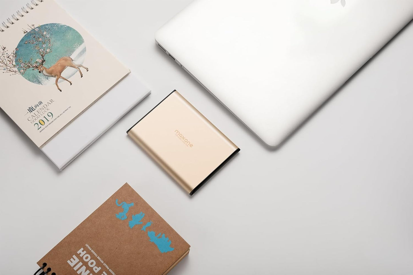 Maxone 250GB External Hard Drive Portable 2.5'' Ultra Slim HDD Storage USB 3.0 Compatible with PC, Laptop, Gold