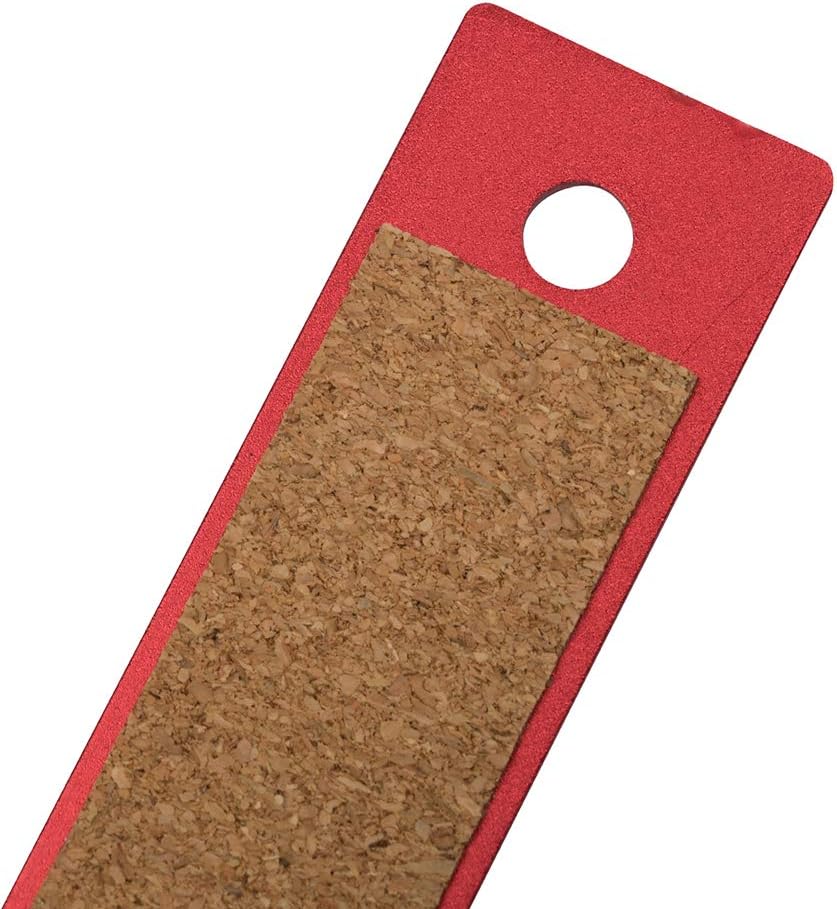JAM PAPER Strong Aluminum Ruler - 12 Inch - Metal Ruler with Non-Skid Cork Backing - Red Metallic - Sold Individually
