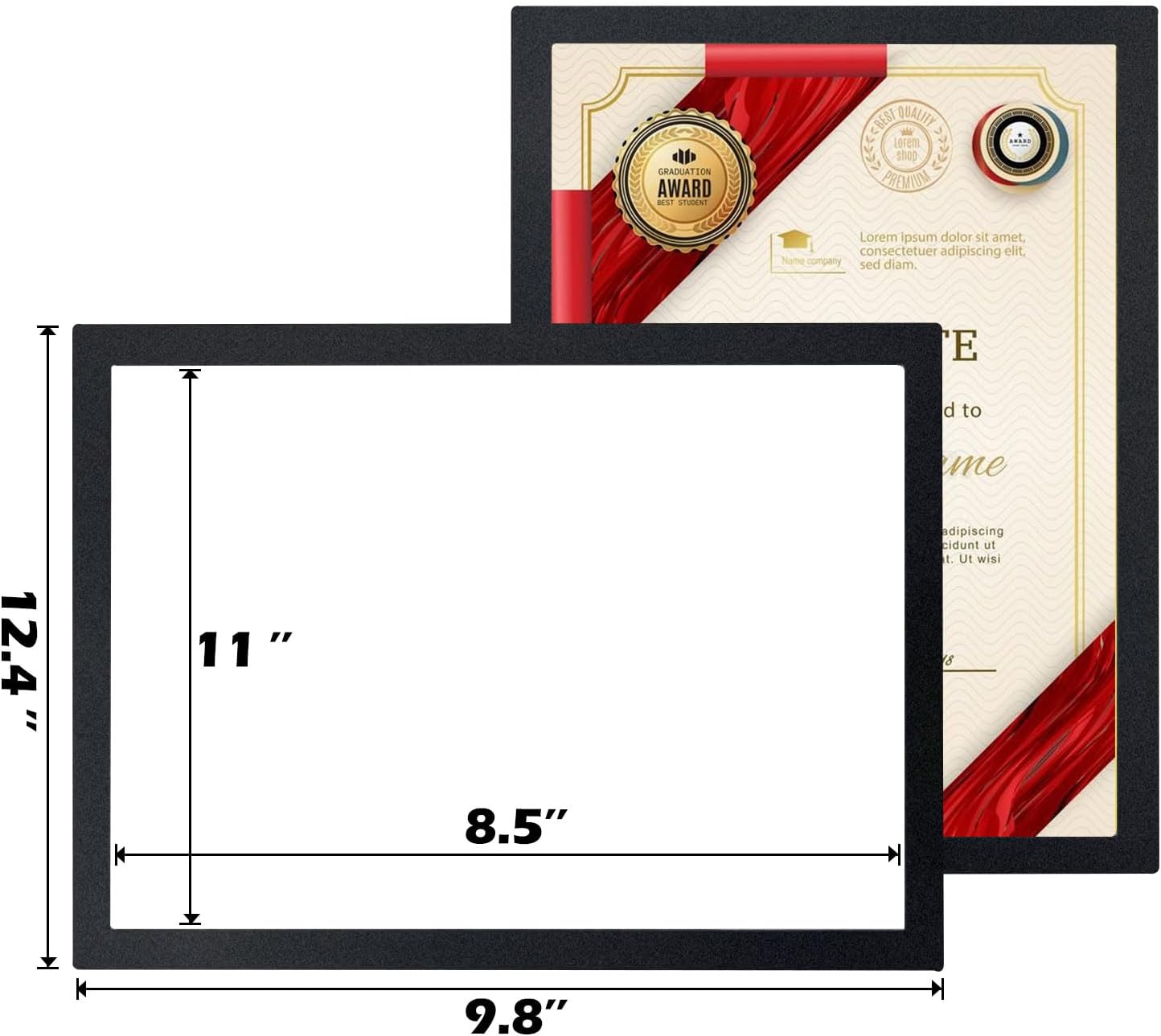 Magnetic Sign Holder - 8.5×11" Wall Mounted Self-Adhesive Magnetic Paper Holder,Transparent Wall Display Frame with Black Edge,Suitable for Office, Store, Mall, Home (8.5"x11" 12pack)