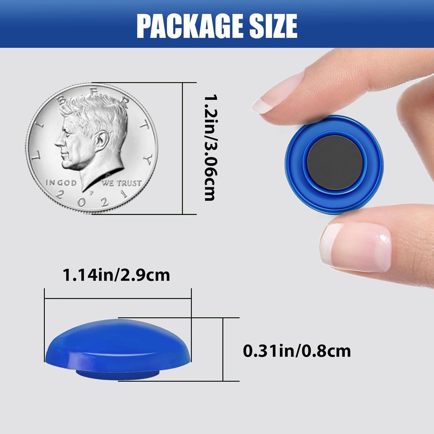 27-Piece Soccer Magnets - 2 Team Sport Goal Player Magnets for Magnetic Clipboard Coach Board, Compatible with Magnetic Whiteboard & Coach Board