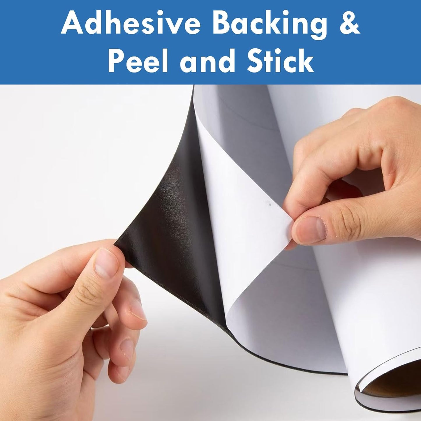 Large Magnetic Whiteboard for Wall - Adhesive Backing 72" x 48" Dry Erase Board White Board Sheet for Conference Room Office Home Include Starter Kit