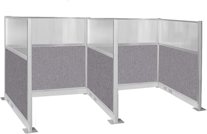 Versare Pre-Configured Hush Panel Electric Cubicle | Workstation Divider Walls | Cubicle Privacy Panels | Office Partition Walls