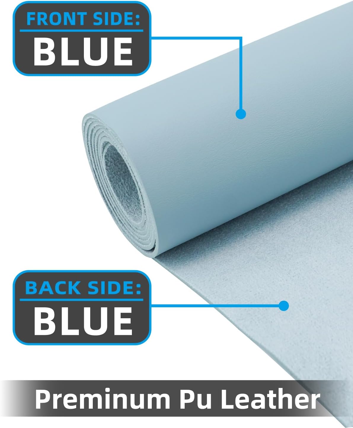 Non-Slip Desk mat,PULeather Desk Pad Protector, Office Desk Mat, Large Mouse Pad,Desk Blotter, Laptop Desk Pad, Waterproof Desk Writing Pad for Office and Home (Light Blue, 35.4" x 17")