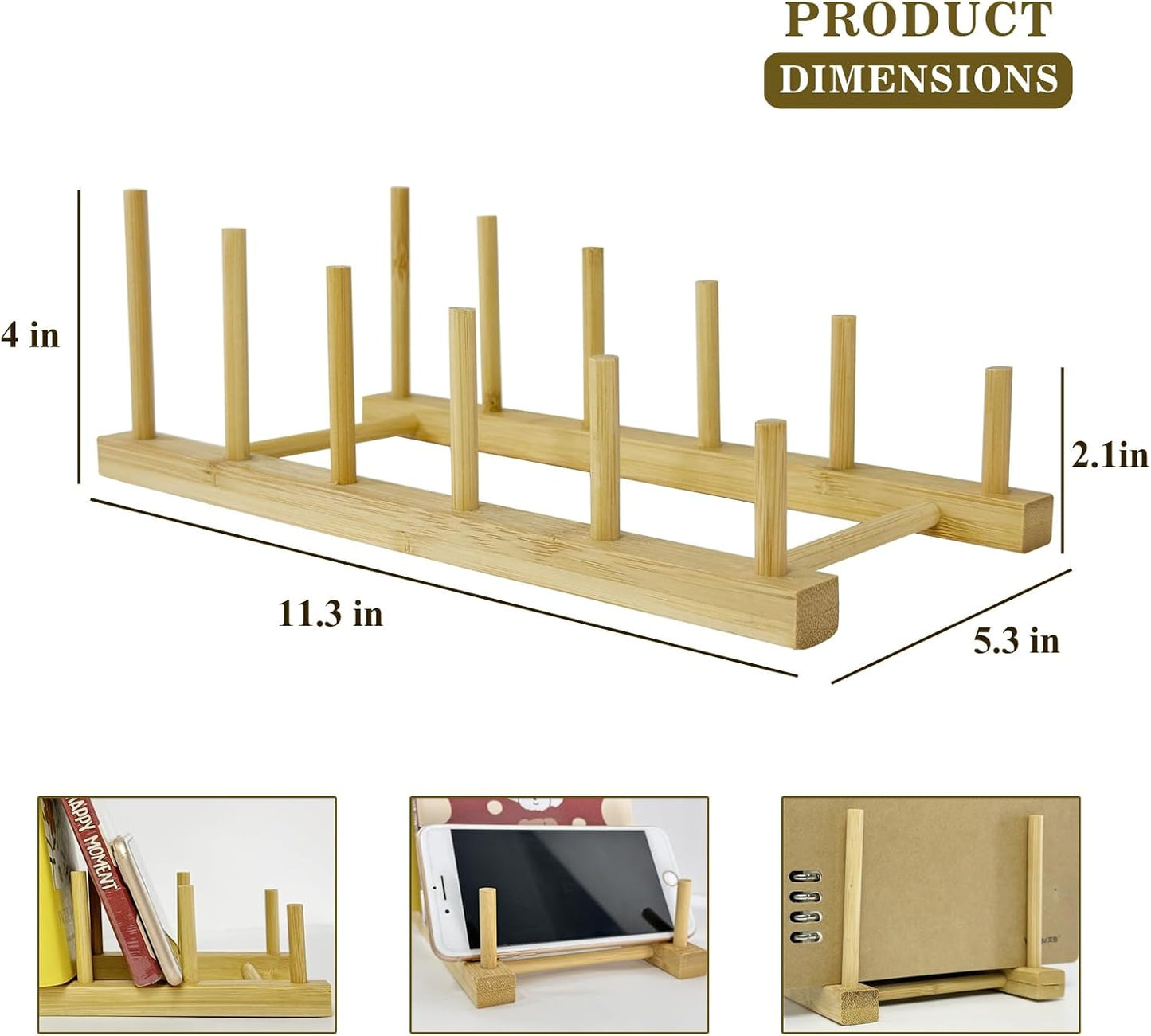 2 Pack Mail Organizer for Desk, Wood Mail Holder Countertop with 5-Slot, Small Letter Sorter File Holder,Office Desktop Envelope Organizer and Book Display Rack