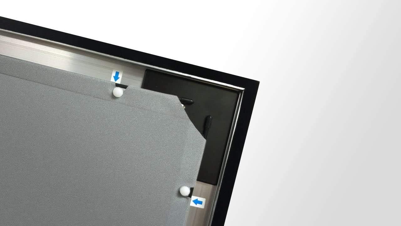 Silver Ticket Products STR Series 6 Piece Home Theater Fixed Frame 4K / 8K Ultra HD, HDTV, HDR & Active 3D Movie Projection Screen, 16:9 Format, 150" Diagonal, Silver Material STR-169150-S