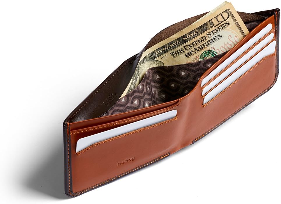 Bellroy Hide & Seek Wallet (Slim Leather Bifold Design, RFID Protected, Holds 5-12 Cards, Coin Pouch, Flat Note Section, Hidden Pocket)