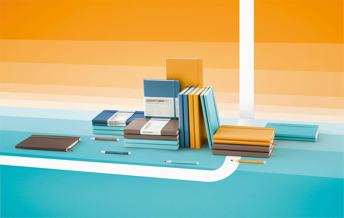 LEUCHTTURM1917 - Notebook Hardcover Medium A5-251 Numbered Pages for Writing and Journaling (Aquamarine, Plain)