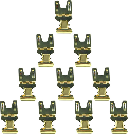 Metal POP Clip Sign Stand Holder, Bread Store Price Tag Card Holder, Advertising Display Clip Holder (Gold, 10Pack)