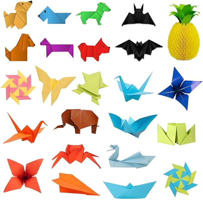 A4 Origami Paper Black 100 Sheets, 8.27×11.7 inch Double Sided Color Easy Fold Big Origami Paper A4 Colored Copy Papers Thin 70gsm for Beginners, DIY handwork Art and Craft Projects (210 x 297 mm)