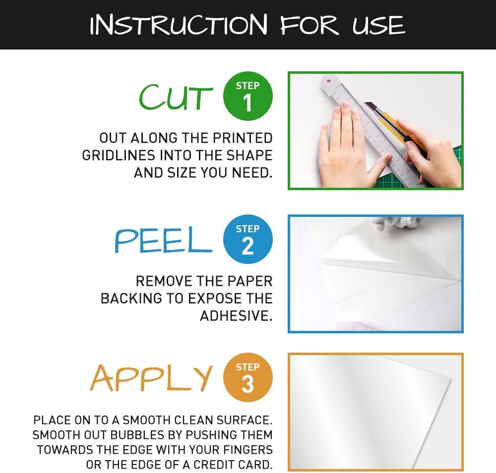 Clear Adhesive Sheets Roll on Wall 18 x 78Inch (6.5 Ft), Includes 3 Dry Erase Markers, Bulletin Board Paper, Clear Adhesive Vinyl Sheets, Transparent Contact Paper, Peel and Stick Film by HA SHI