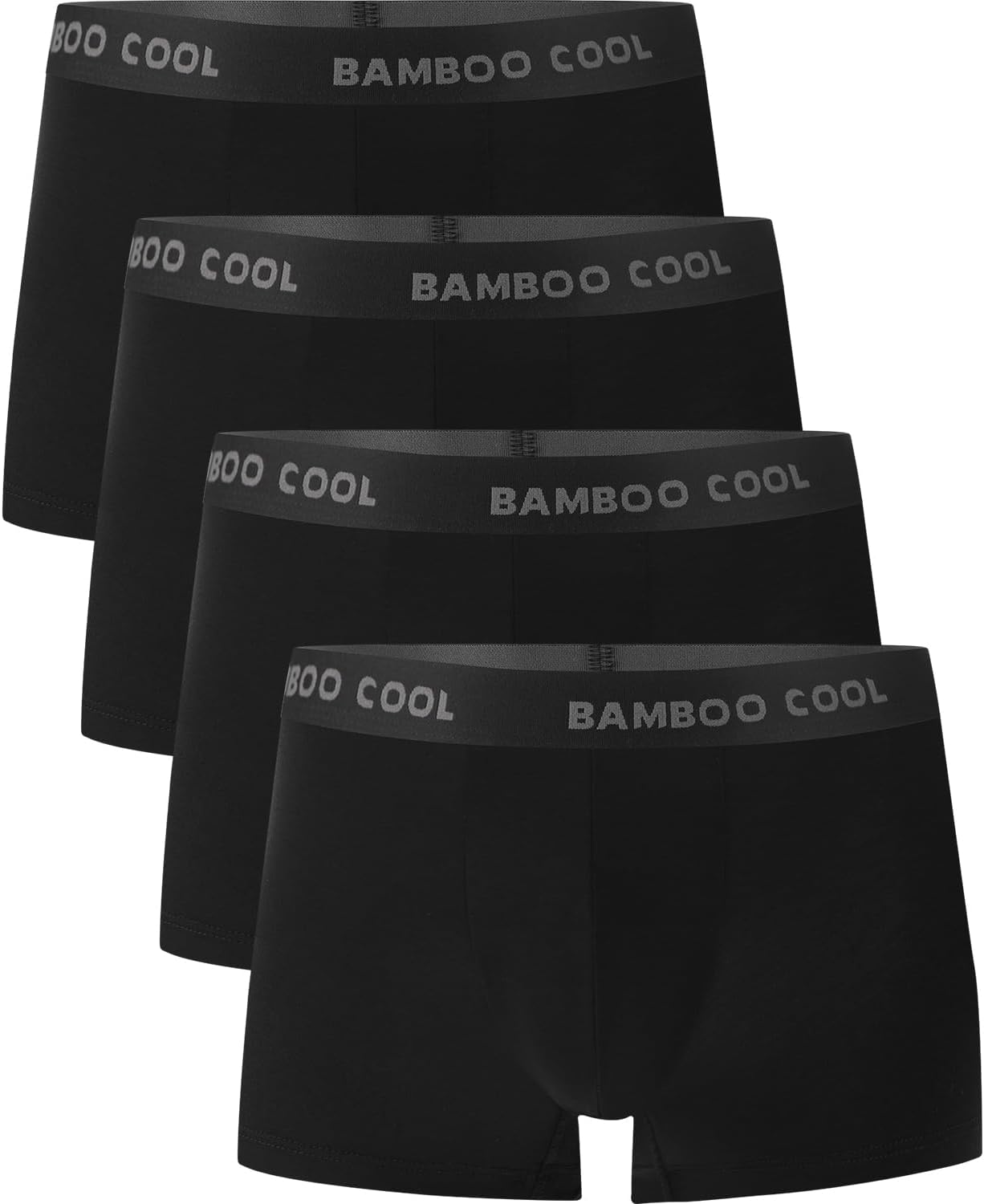 BAMBOO COOL Men's Ultra Breathable Underwear,No Riding Up Boxer Briefs with ComfortFlexible Waistband,Multipack