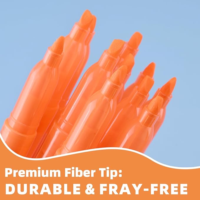 Orange Highlighters, 36 Pack, Chisel Tip Highlighter Pack, Quickly Drying, Perfect for Students Kids Adults, Office, School, Classroom Supplies