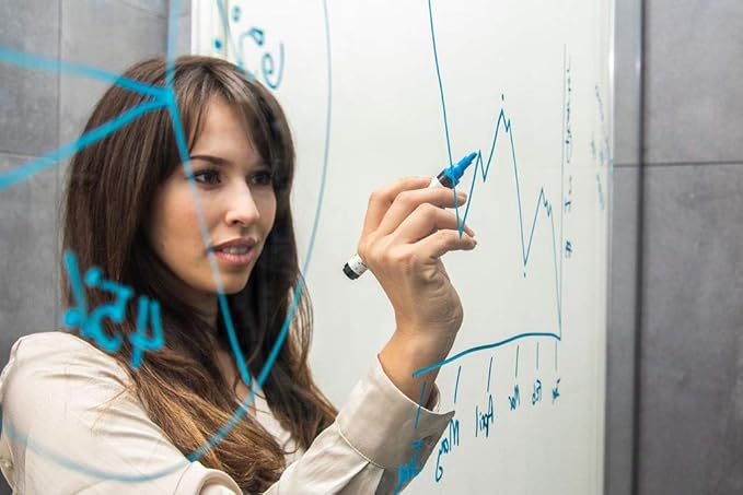 Glass Pen Window Marker: Liquid Chalk Pens for Glass, Whiteboard Markers with Washable Paint - Graduation, Car Windows, Mirror Pen, Storefront, Wedding, Parade, Party & Holiday (Black, Fine Tip)