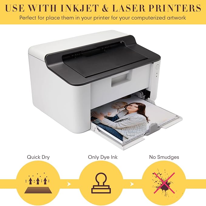 Fainne 400 Sheets Photo Paper 8.5 x 11 in Glossy Double Sided 54lbs 9.5mil 200gsm Photo Paper Glossy Card Stock for Inkjet Printing Printer Making Pictures Calendar Greeting Card Printing