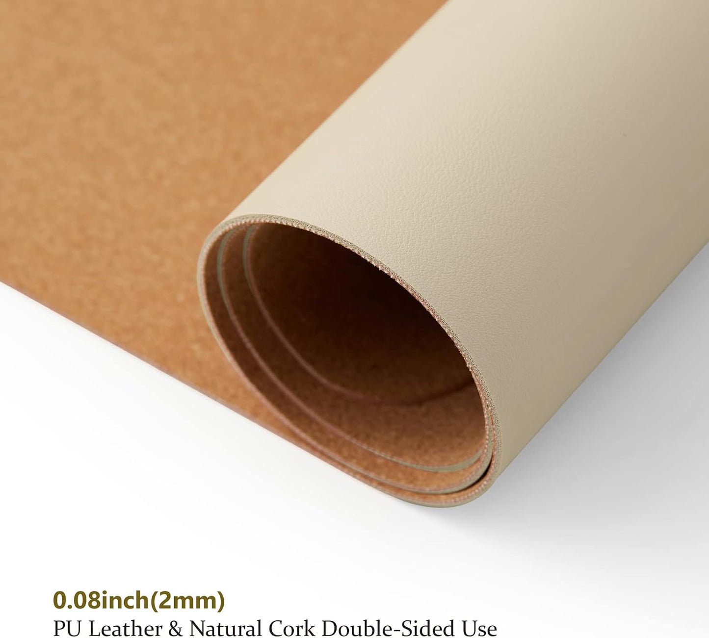 Cork Desk Mat - Small Dual-Sided Desk Pad for Office and Home - Desk Organization and Accessories - Ideal for Large Mouse Pad and Small Desk Mats on Top of Desks(Beige,23.6"x 13.8")
