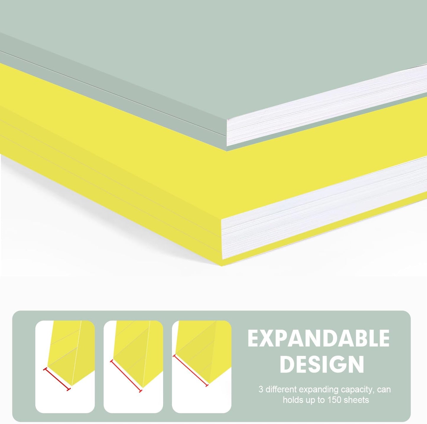 File Folder, RAZCC 100 Pack Colored File Folders, 1/3 Cut Tab File Folder Letter Size, Filing Folders with Tabs for Office School Business Use, Assorted 10 Colors