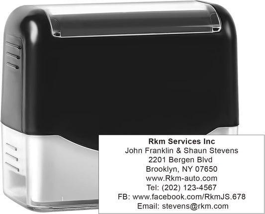 XX-Large Size Custom Self-Inking Stamp Customized Return Address Stamp - Up to 8 Lines of Text Choose from Many Fonts & Ink Colors