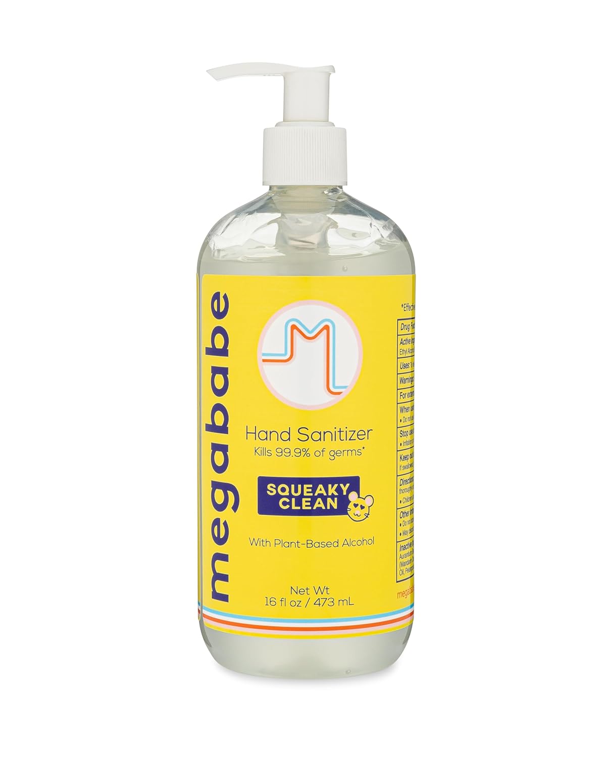 Megababe Squeaky Clean Hand Sanitizer Pump 16oz
