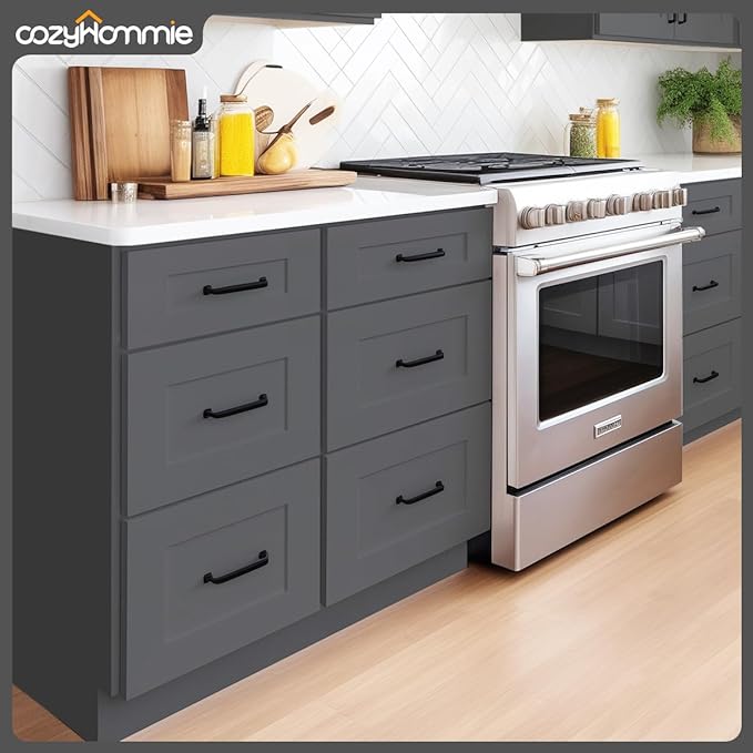 Shaker Style Pebble Grey RTA RTA Base Drawer Cabinet by Solid Wood for Kitchen, Bathroom, Bedroom or Office with 3 Drawers and Soft Close(21" W x 24" D x 34-1/2" H)