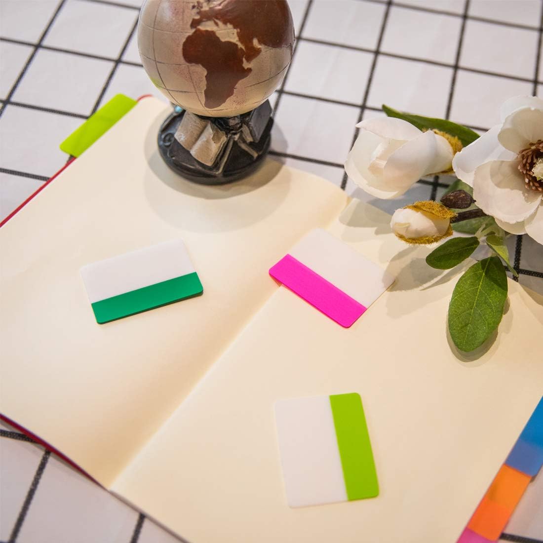 KICNIC Sticky Tabs 960 Pcs 2 Inch, Book Tabs, Annotation Tabs, Tabs for Notebooks, Removable Adhesive Flags Ultra for File, Binder, Folder, School, Office, College