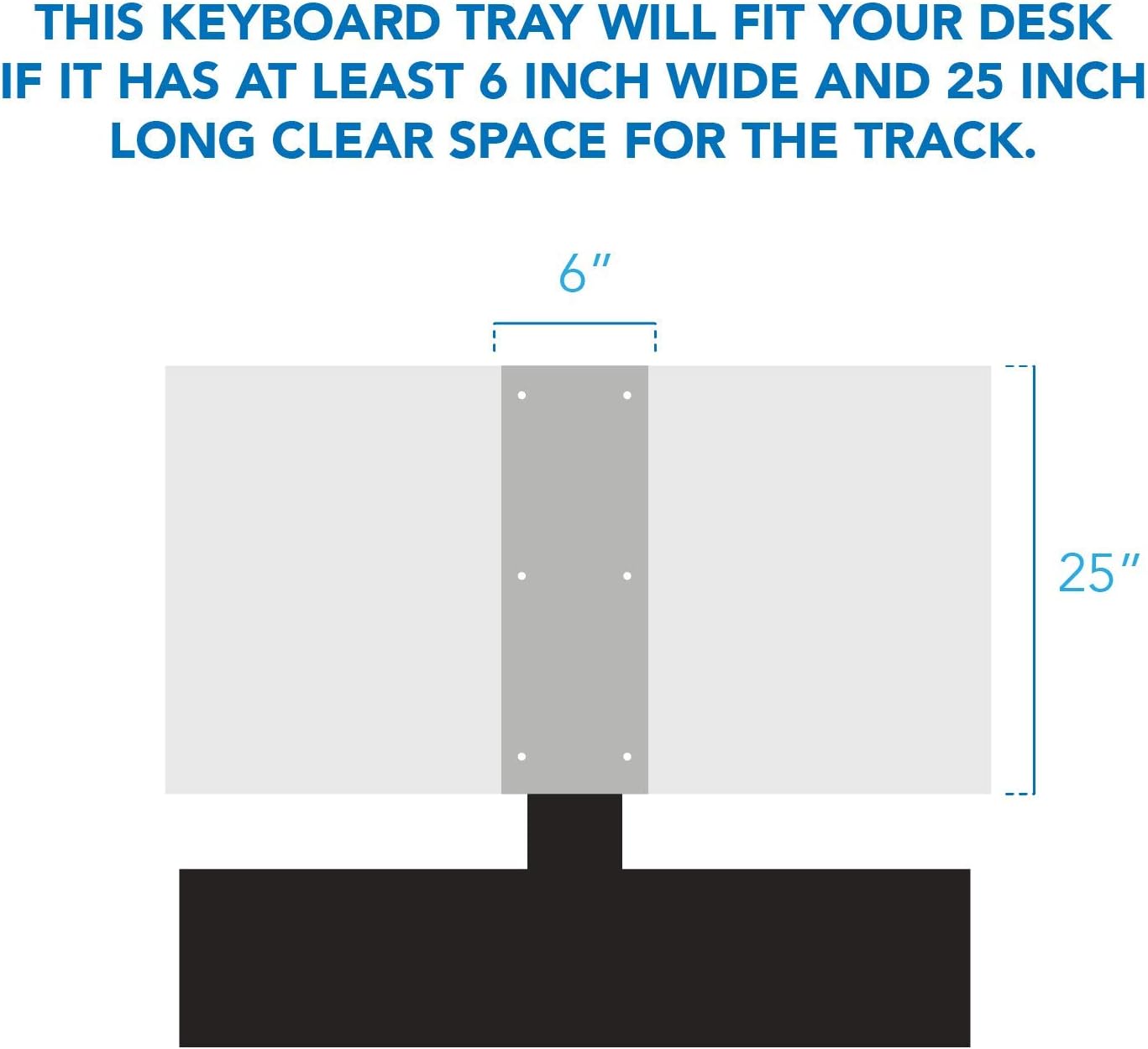 Mount-It! Sit Stand Keyboard Tray, Height Adjustable Under Desk Keyboard and Mouse Drawer, Full Motion Standing Design with 13.4 Inches of Vertical Adjustment, 26.5 in Wide Platform