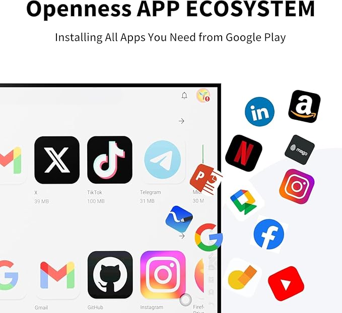 TIBURN FLIP HUB 55" S2 Android 13.0 4K UHD Rotating Smart Board | Digital whiteboard, Ideal for Hybrid Work, Interative Conference and Classroom Electronic Presentation Board with Flip Mobile Stand