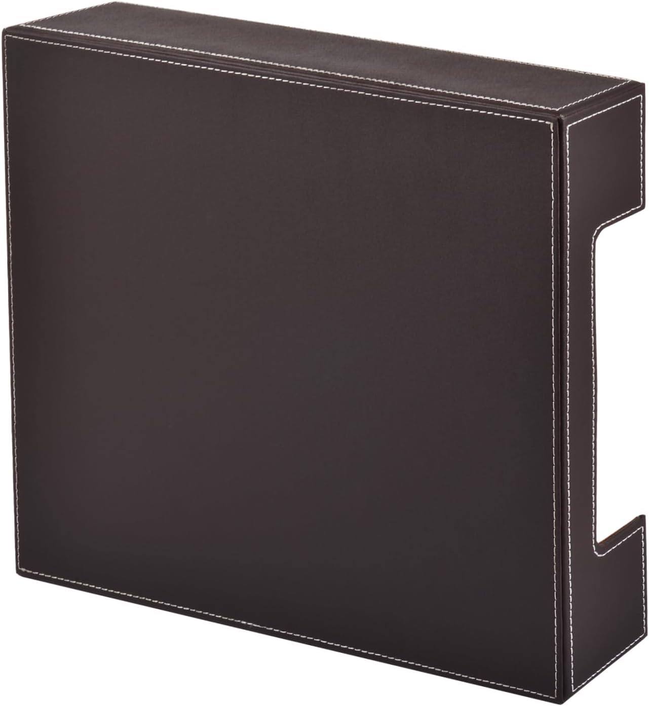 Leather Letter Tray, Office Supplies Desk Organizer for Mail Paper Files Magazines Jewelry Cosmetics,Luxury Letter Holder&Multipurpos Stackable Office Desktop Storage Box,Coffee