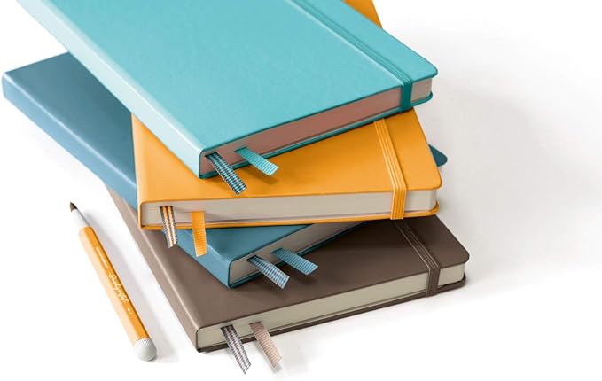 LEUCHTTURM1917 - Notebook Hardcover Medium A5-251 Numbered Pages for Writing and Journaling (Rising Sun, Squared)