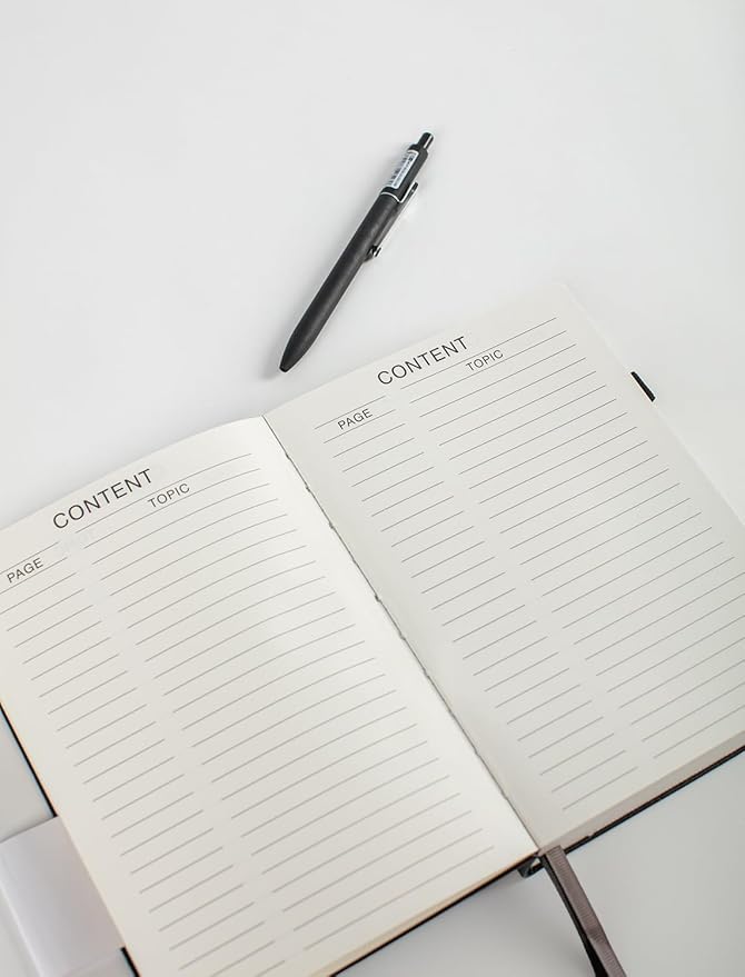 Thick Bullet Dotted Journal 2 Pack with 366 Numbered Pages, A5 Journal with 100GSM Dot Grid Paper, Hardcover Leather Notebooks for Women Men School Note Taking Office Work Diary, 5.7"x8.3" Black Pink