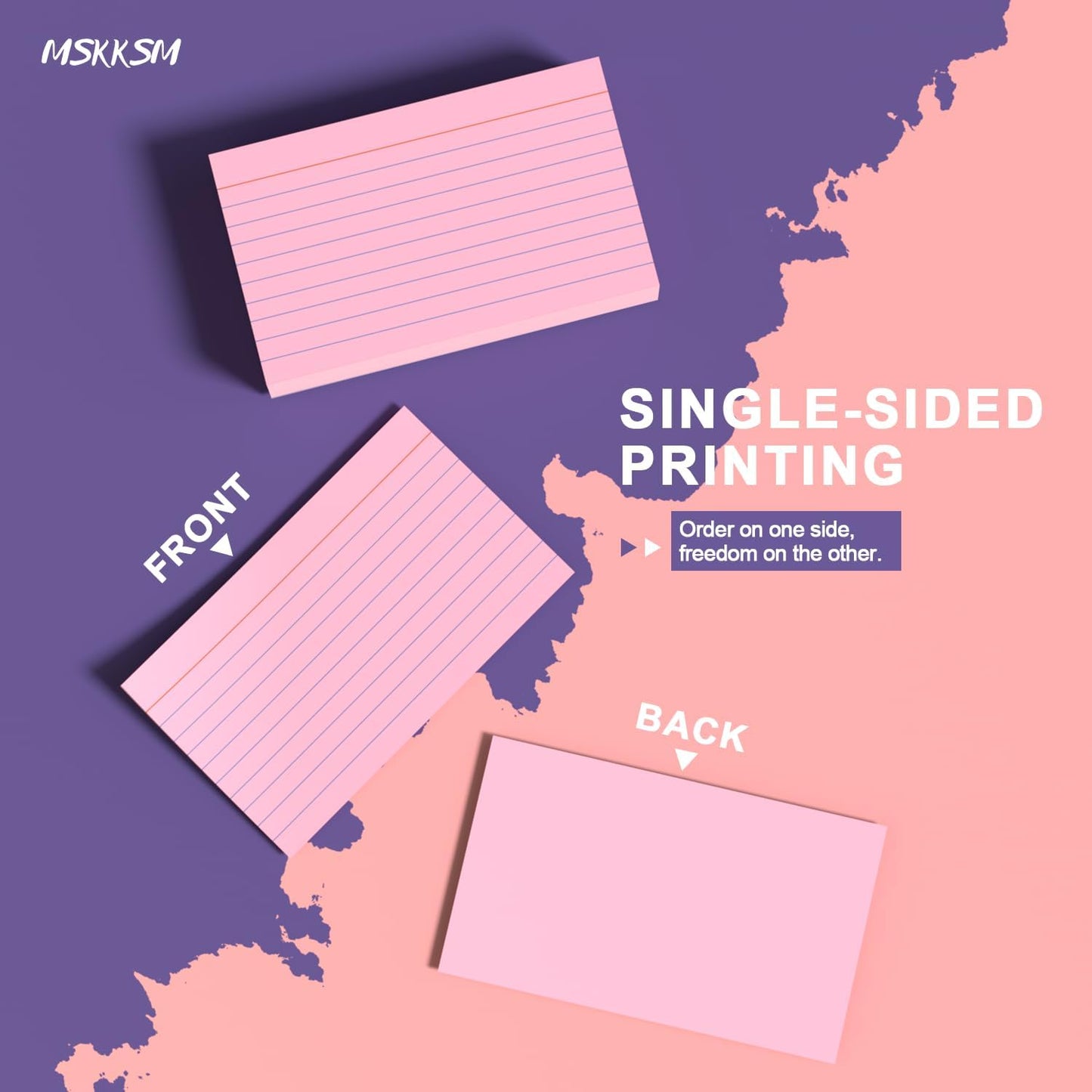 Pink Index Cards 3x5 Inch - 200 Pack, Ruled Index Flash Cards for Studying, 180GSM Pink Note Cards 3x5 Lined Index Cards, Flashcards 3 x 5 Notecards Lined College Ruled Study Card for Office, School