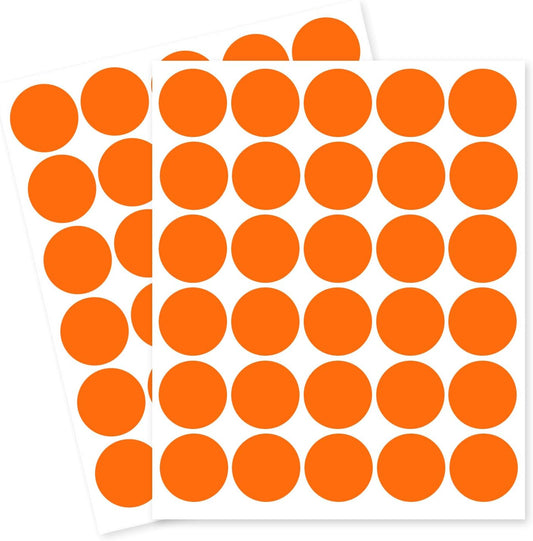 1 Inch Removable Color Code Dot Sticker Round Labels,Garage Sale Stickers Price Tags Label Blank Yard Sale Circle Dot Stickers Removable Writable Not Blurry (1050 Pack,Orange)