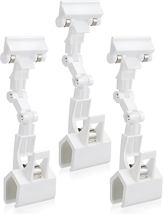 3pcs Sign Clips Clip Holder Sign Holder Clip Paper Holder for Table Top Clip On Sign for Paper Holder Computer Monitor Handy Artist Supplies Holder(White)