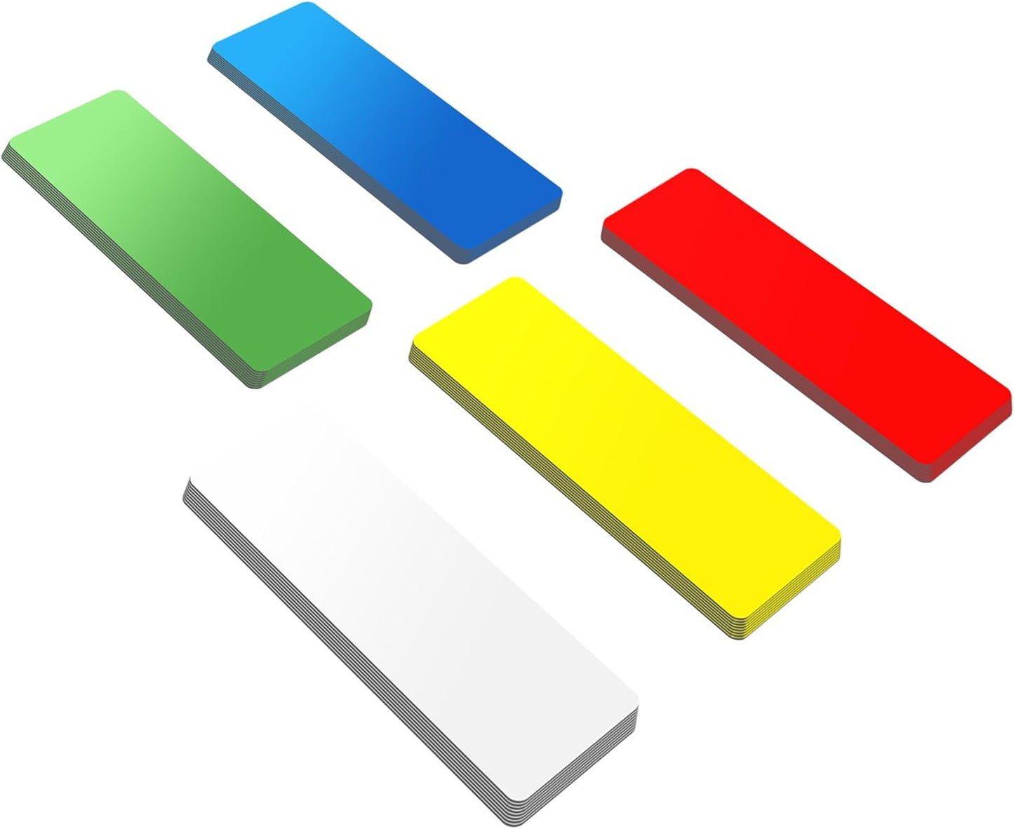 Realth Dry Erase Magnetic Labels Green (1'' × 3'' 60 Pcs),Blank Magnets for Whiteboard, Washable Reusable Magnetic Sheets for Classroom Fridge Office, Name Tags for Teachers Students