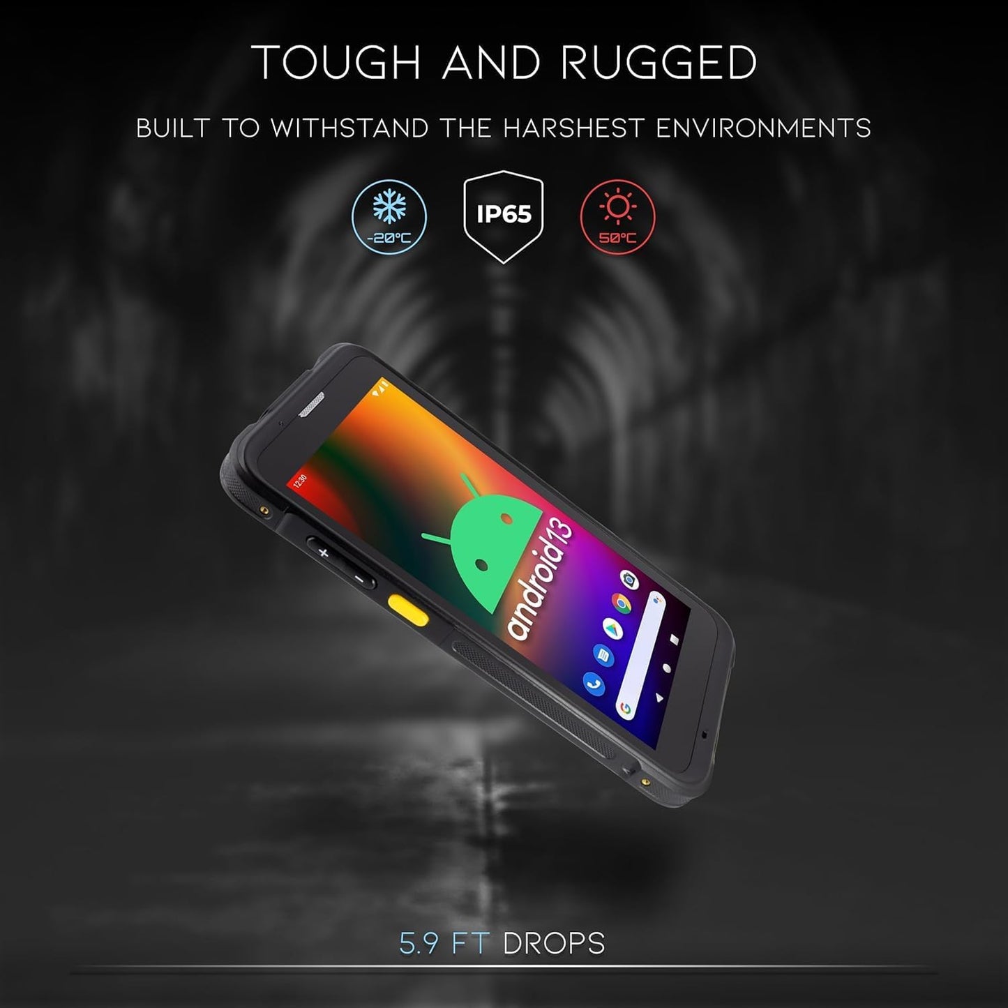 Chainway C66 Wireless Android Handheld 2D/1D/QR Barcode Scanner (Zebra SE4710), Android 13 with Play Store, 5.5” Screen, WiFi, 6FT Drop Rating, for Warehouse Inventory Scanning (Build Your Own)