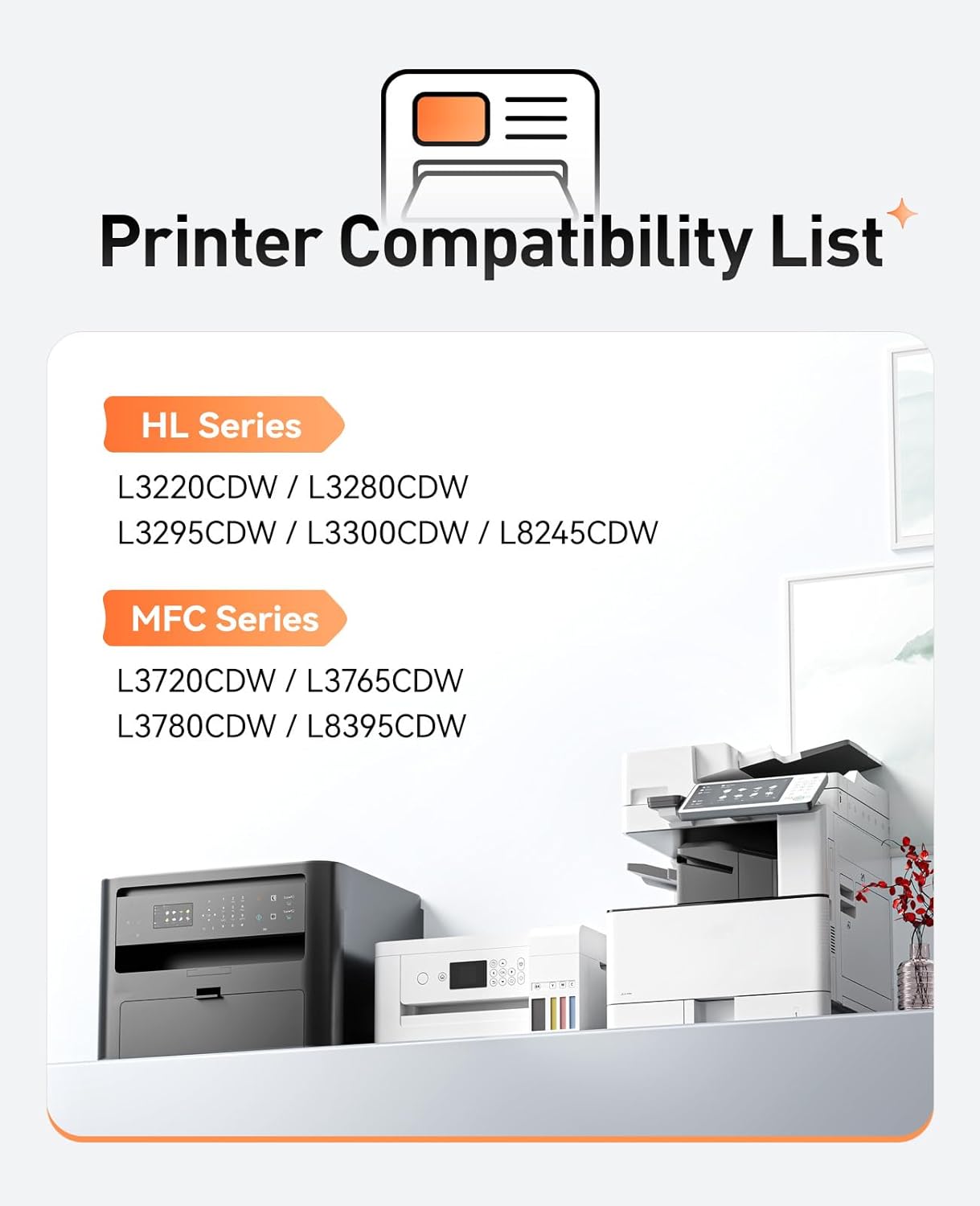 DR229CL Drum Unit Not Toner 4-Pack Replacement Compatible for Brother DR-229CL Imaging Drum MFC-L3720CDW MFC-L3780CDW HL-L3220CDW HL-L3280CDW HL-L3300CDW HL-L3295CDW L8245CDW MFC-L8395CDW Printer Set