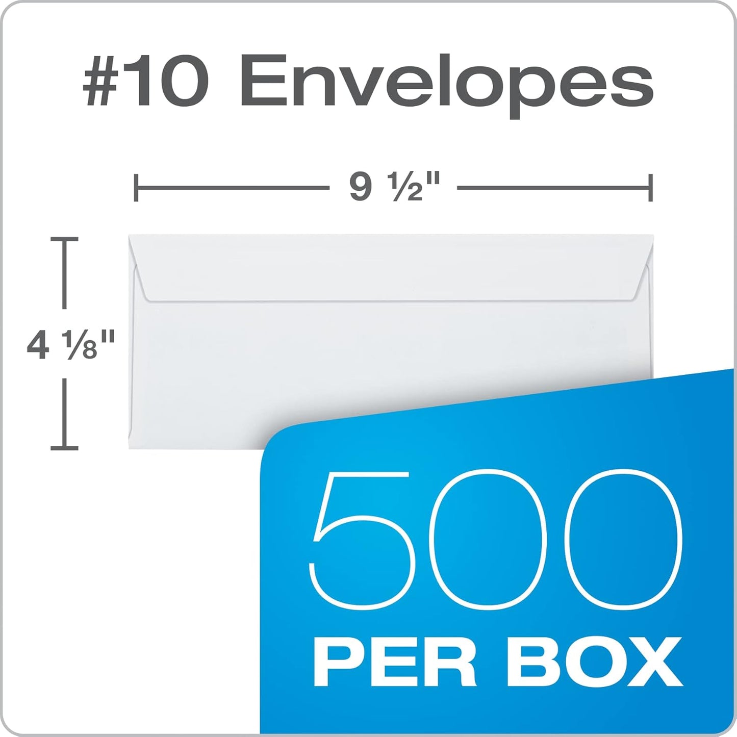 Columbian #10 Security Envelopes, 500/Box, No Window, 4-1/8 x 9-1/2 Inches, Release & Seal Self Seal, White (COLO151)