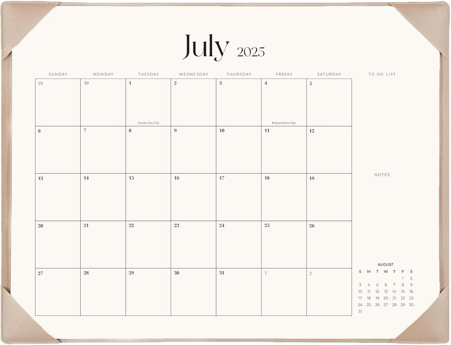 Desk Calendar 2025-2026 with Desk Mat – 22" x 17" Large Desk Pad Calendar Runs From July 2025 to December 2026, Monthly Calendar for Home, Office