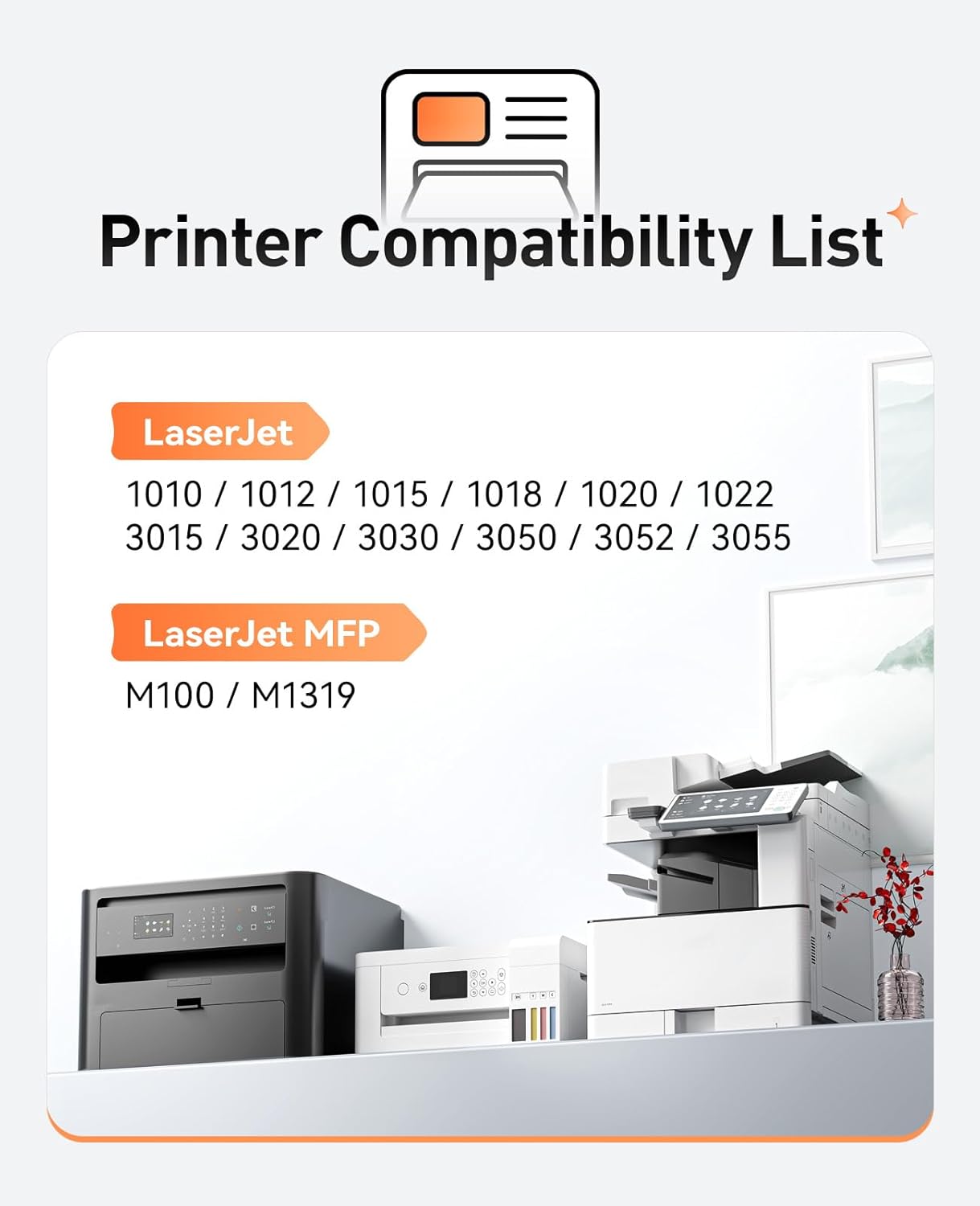 12A Black Toner Cartridge 2-Pack Replacement for HP 12A Q2612A Toner Compatible with HP LaserJet MFP M1005 M1319f 1010 1012 1015 1018 1020 Plus 1022 1022n 1022nw 3015 3020 3030 3050z 3052 3055 Printer