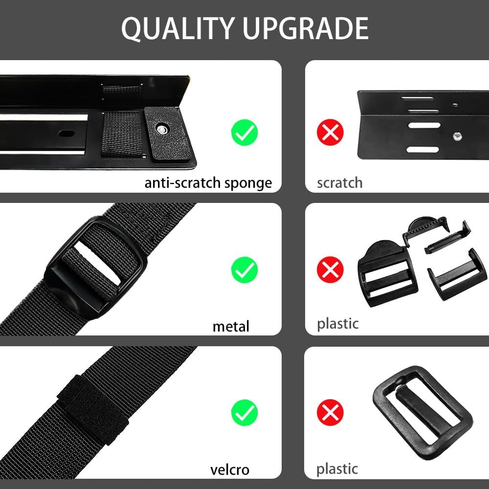 Under Desk Slide Out PC Mount with Anti-Scratch Sponge, Adjustable CPU Holder Bracket for Computer Tower (Black (Slide Access))