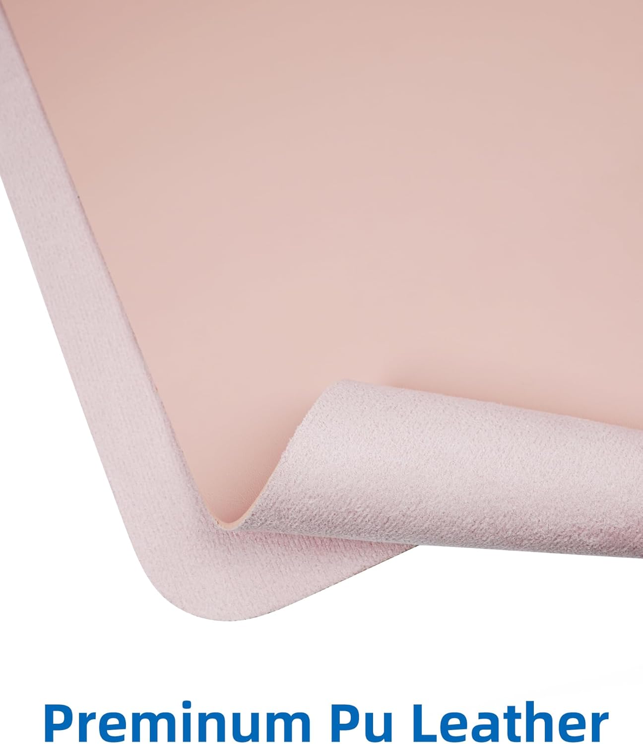 Leather Desk Pad Blotter,Mouse Pad,Office Desk Mat, Non-Slip PU Leather Desk mat,Large Desk mat,Waterproof Keyboard mat for Office/Home/Decor (Pink,35" x 17")