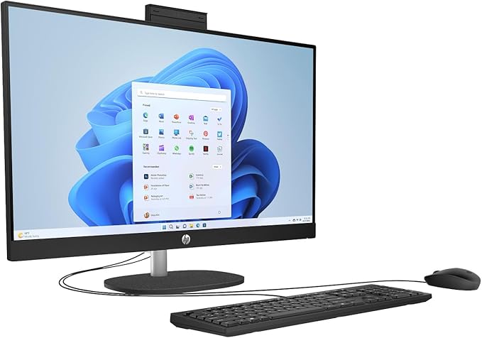 HP 27" FHD Touchscreen Business All-in-One Desktop Computer, Intel 12-Core Ultra 7 155U (Beats i7-1355U), 64 GB DDR5 RAM, 1 TB SSD, Intel Iris Xe Graphics, Wired KB & Mouse, Wi-Fi 6, Windows 11 Pro