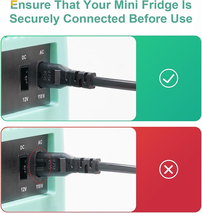 CROWNFUL Mini Fridge, 4 Liter/6 Can Portable Cooler and Warmer Personal Refrigerator for Skin Care, Cosmetics, Beverage, Food,Great for Bedroom, Office, Car, Dorm, ETL Listed (Green)