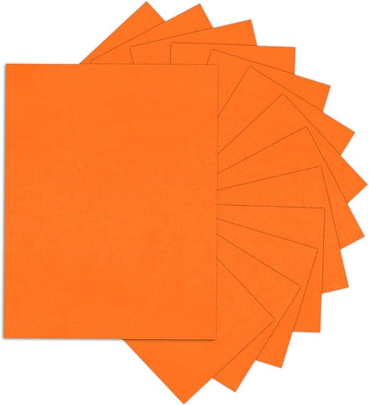 Orange Cardstock Paper 8.5 x 11 80lb Card Stock, Goefun 24 Sheets Orange Construction Paper for Halloween Card Making, Invitations, Menus, DIY Cards