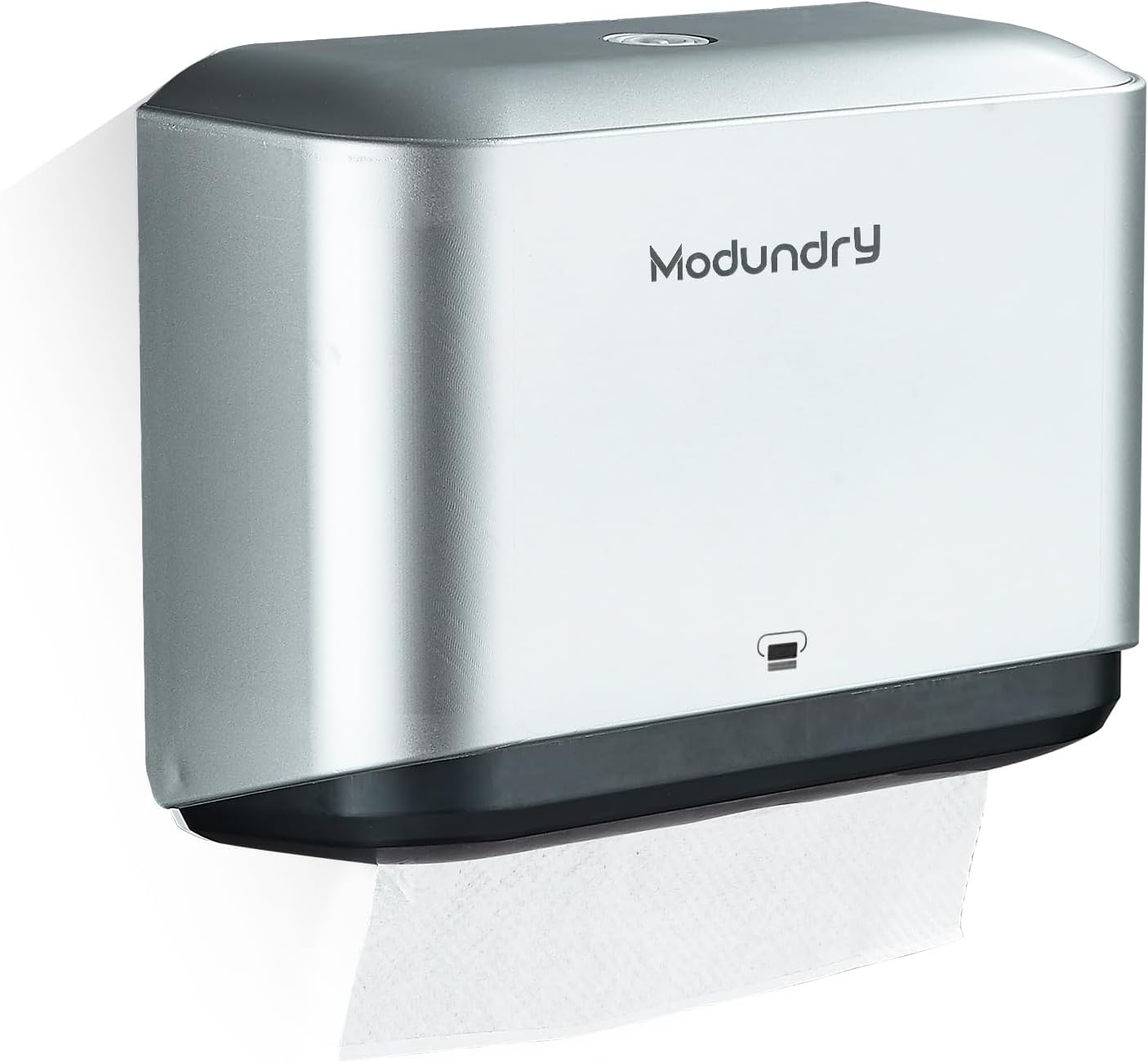 Wall Mount Paper Towel Dispensers: Adhesive No Drilling or Screws Install - Multifold/C/Z/Single fold Tissue Dispenser with Smart Lock, Hand Towel Holder for Bathroom, Restroom, Office, Home (Sliver)