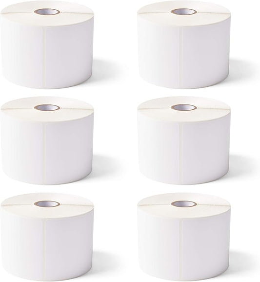 Zebra 3 x 3 in Direct Thermal Paper Labels Z-Perform 2000D Permanent Adhesive Shipping Labels 1 in Core 6 rolls 10031638SP