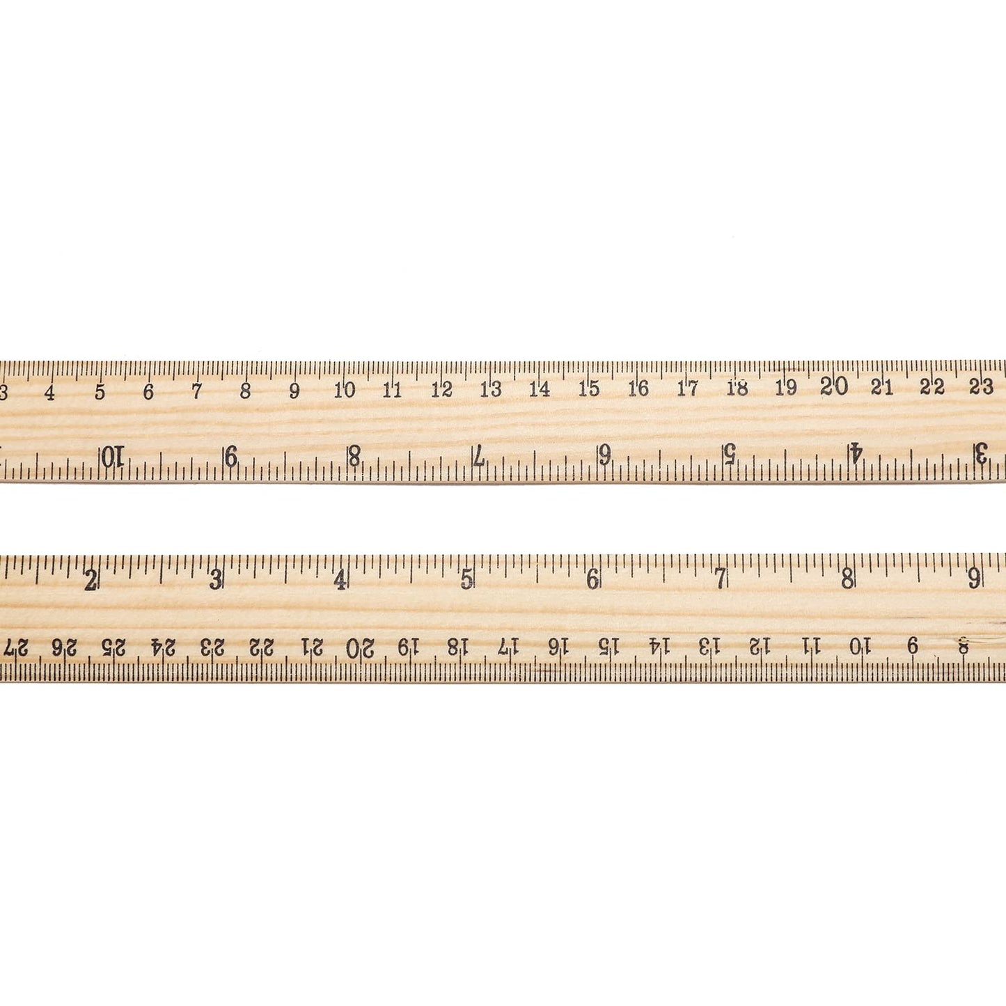 120 Pack Wooden Ruler 12 Inch Measuring Bulk - 2 Scale Office Wood