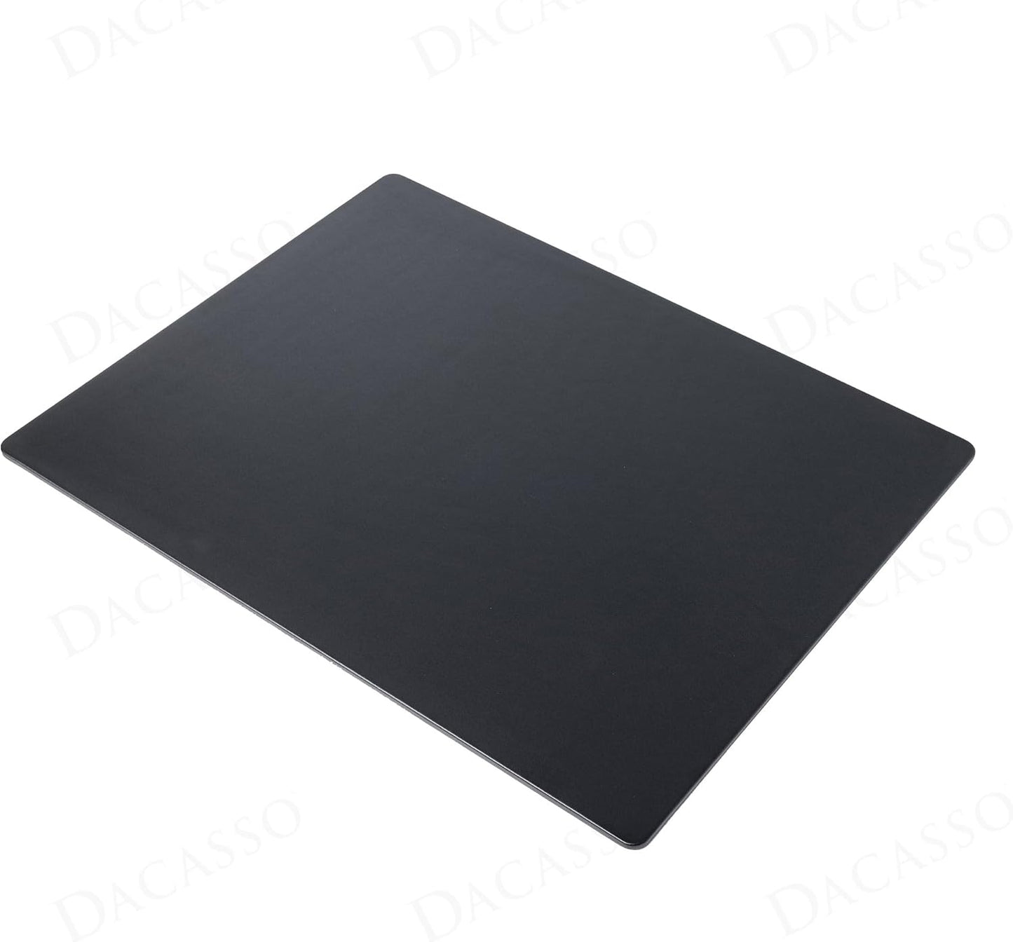 Dacasso 24" x 19" Black Leatherette Luxury Desk Pad Blotter w/Out Side Rails for Writing - Executive Desk Surface Protector & Essential Office Decor