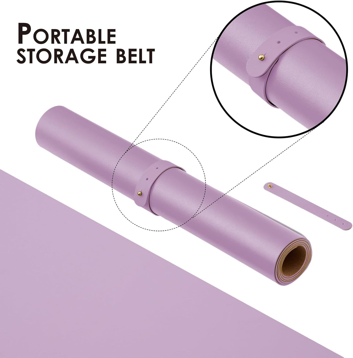 Large Cork Desk Mat - 47.2"x 17" Desk Pad for Office and Home - Ideal for Large Mouse Pad and Desk Mats on Top of Desks(Purple)