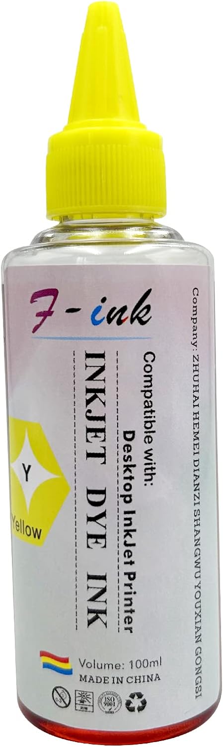 F-INK 5 Bottles Ink and Ink Refill Kits Compatible with Hp Inkjet Ink Cartridges 68 68XL 67XL 662XL 664XL 60XL 61XL 62XL 63XL 64XL 65XL 92XL 94XL 901XL- with Ink Refill Tools