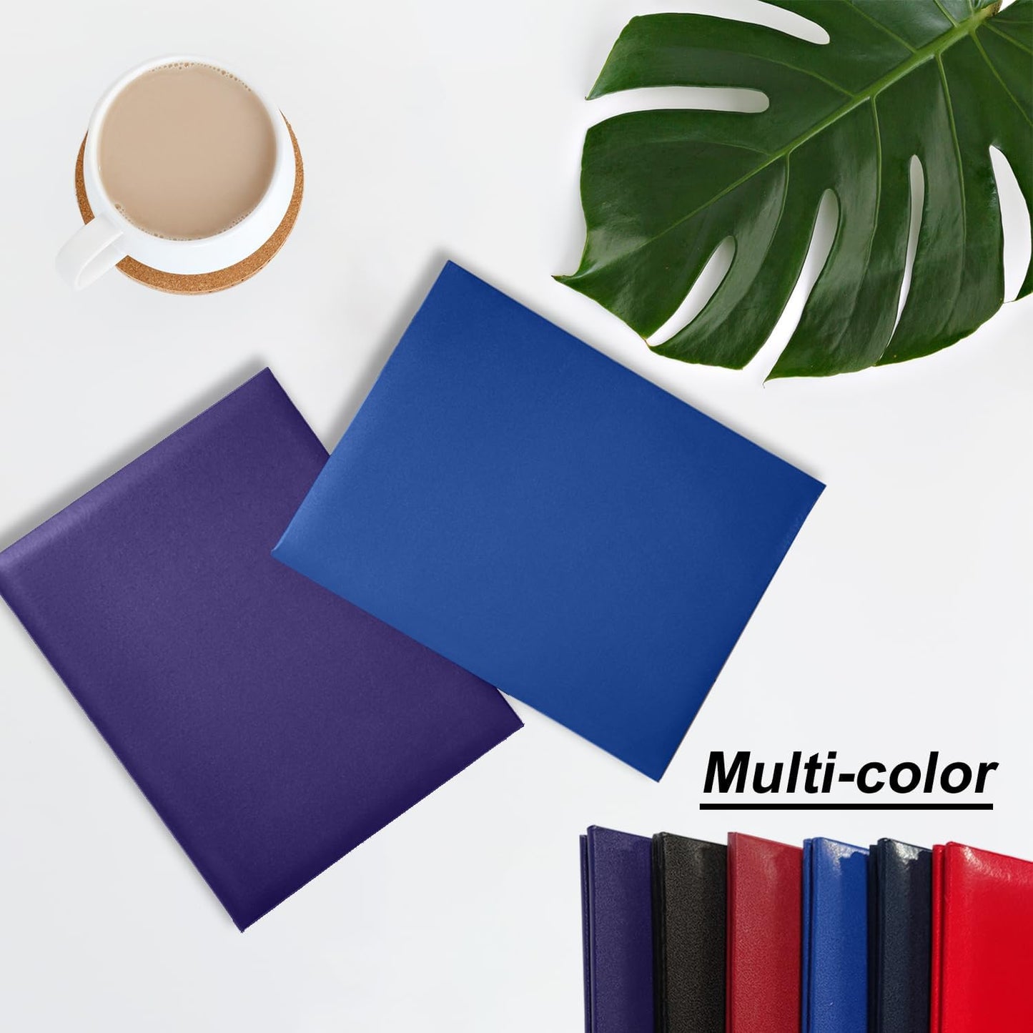 Diploma Cover 8.5x11 Inch, Graduation Certificate Holder - Elegant Faux Leather Folder for Graduation, Wedding Officiant, Award Certificates,Refillable,Royal Blue-1 Pack